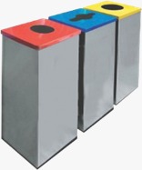 S Steel Square Open Bin